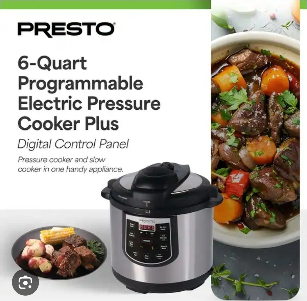 Presto 02141 6 Quart Electric Pressure Cooker
Opens in a new window or tab
