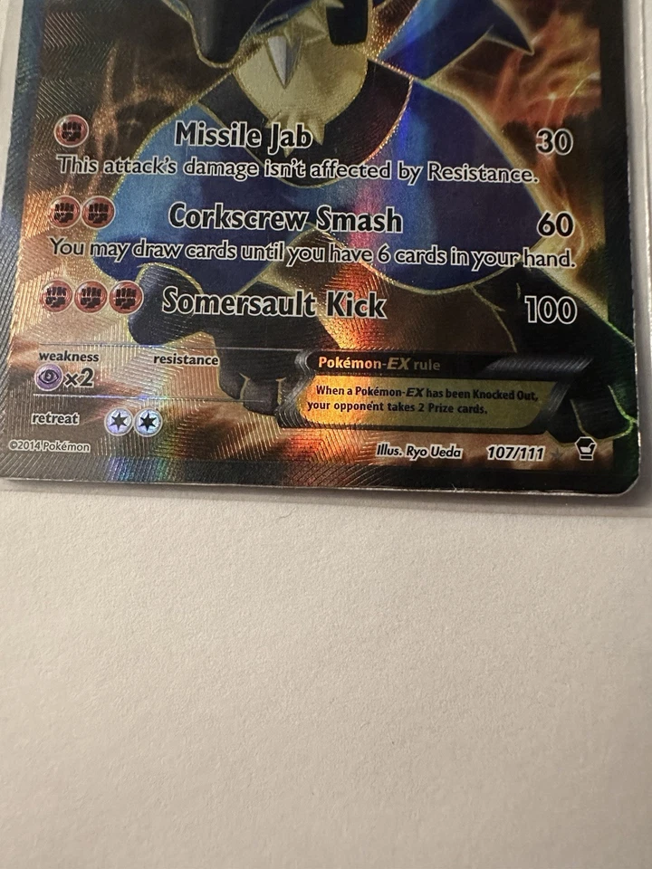 Lucario EX 107/111 XY Furious Fists 2014 Full Art Holo Pokémon Card TCG - Image 4 of 4