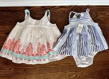 Set Of 2 Baby Gap Summer Dresses NWT And used once size 6-12 Months