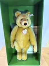 Steiff 1985 Yellow Dicky Bear W/ In Box 1930 Replica Button Tag 0172/32