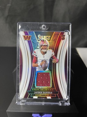 Panini 2024 Select Jayden Daniels #DSM-JDS White Prizm RC /75 RC Mem