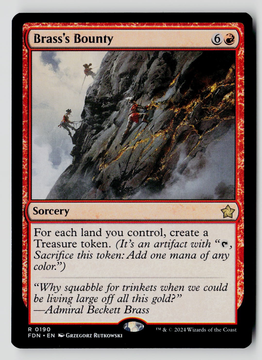 Brass's Bounty 190 R MTG FDN NM