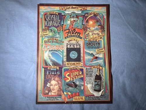 SURF MOVIE FLYER, The Surf Theatre 1970s-11" x 8 1/8"-ORIGINAL /$298 eBay Value