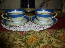 2 Vintage Kutani Handpainted Japan  Tea cups & saucers 1940's