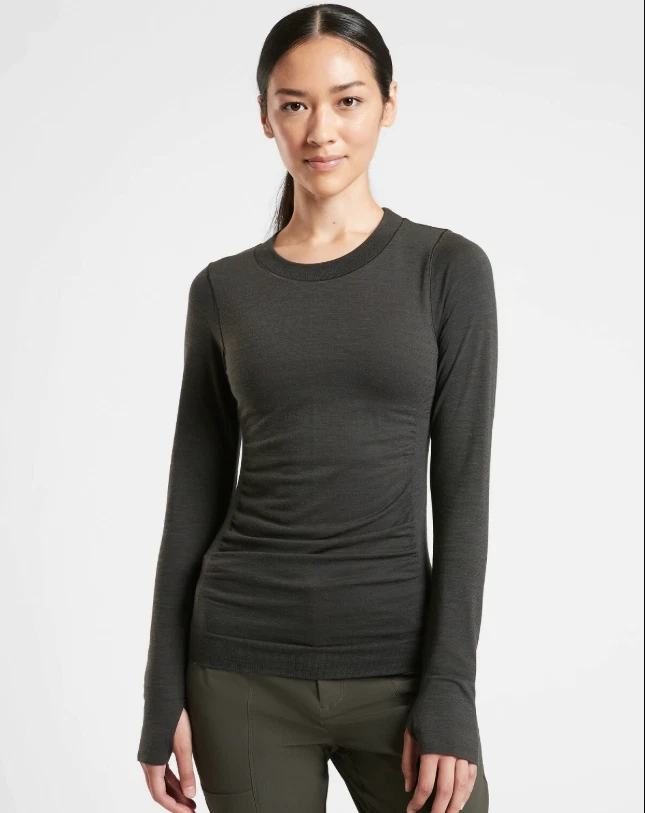 Athleta Foresthill Ascent Seamless Wool Top Base Layer Outdoor Athleisure Sz M
Opens in a new window