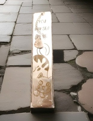 You Pawsed Here - Cat Kitty Bookmark Metal, Christmas Present in Presentaion Box
