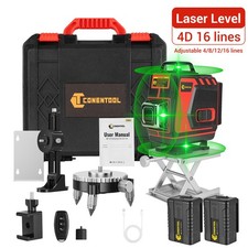 CONENTOOL  4D 16 Lines Laser Level Green Auto Self Leveling Rotary Cross Measure