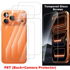 For iPhone 17 Pro Max 17 Pro Tempered Glass Screen Front Back Camera Protector