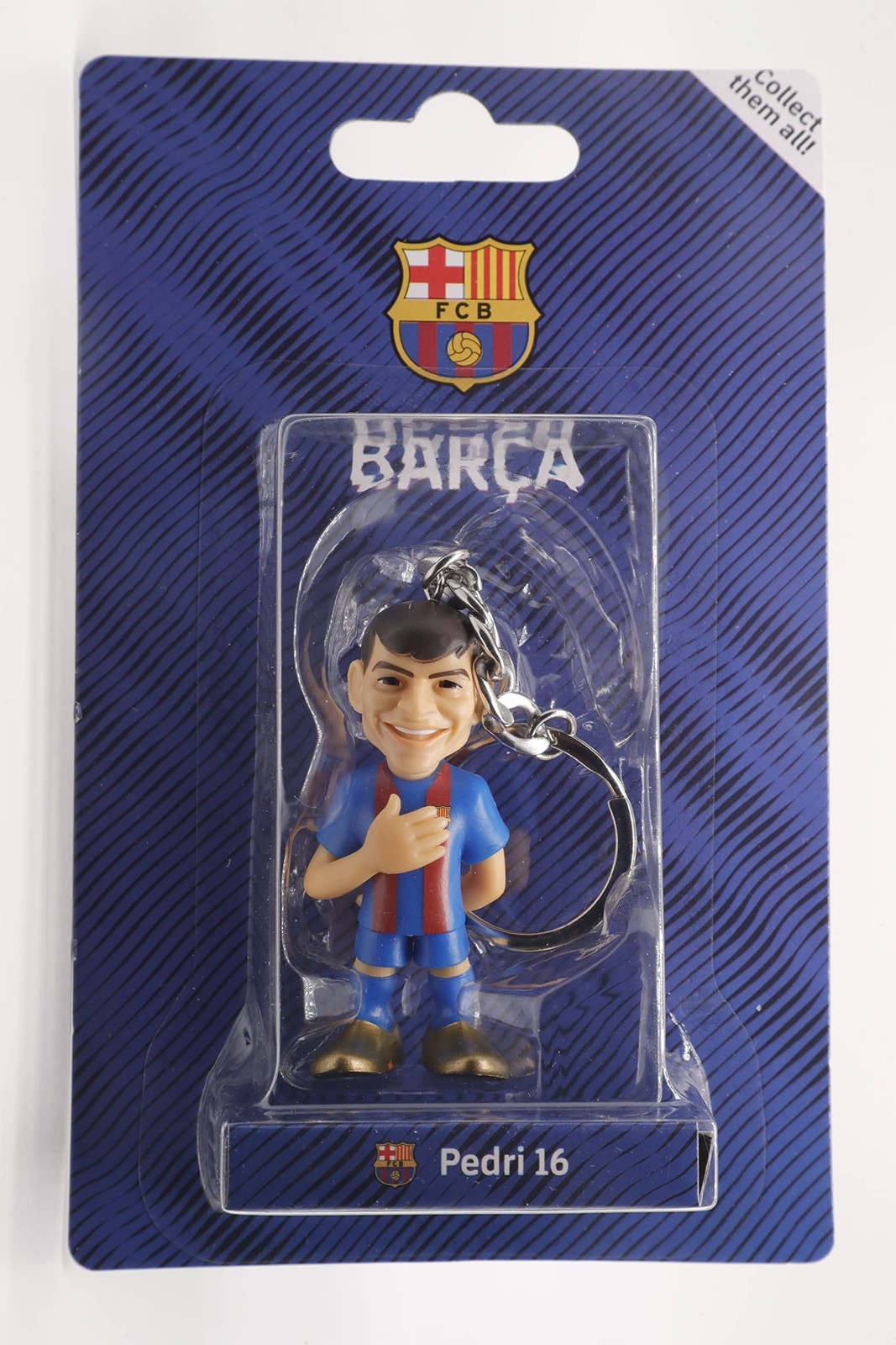 Minix Collectible Figurines Portachiavi 7 Cms Pedri FC Barcelona, Rosso e (z9s)
