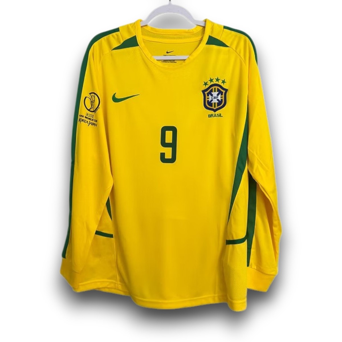 Brazil 2002 World Cup Home Long Sleeve Jersey - Ronaldo #9 | eBay