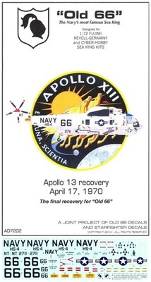 Starfighter Decals/Old 66 1/72 SH-3D Sea King Apollo 13 Recovery Navy Helicopter