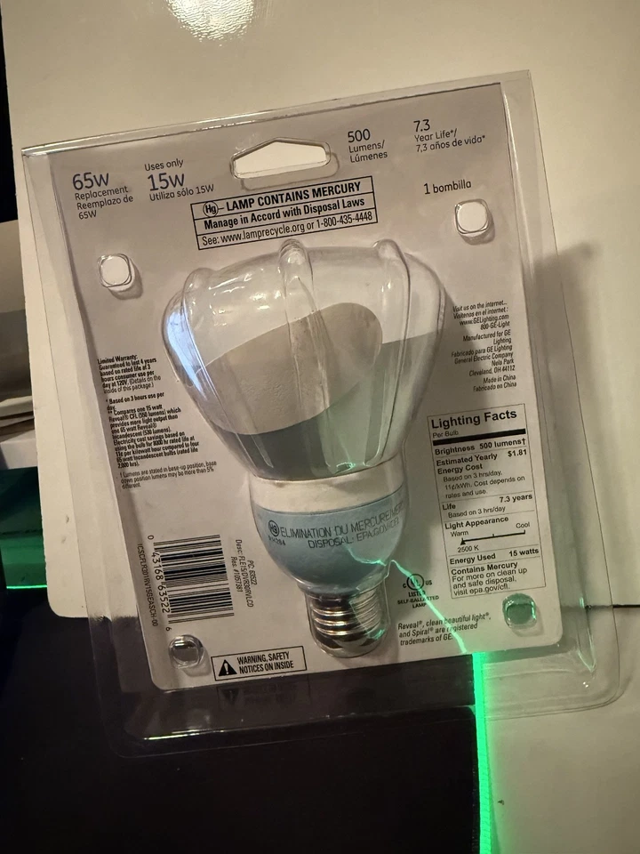 GE Reveal Energy Smart Outdoor Flood Light 15W 65W CFL R30 63522 - Image 4 of 4