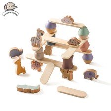 Wooden Building Blocks For Babies Montessori Wooden Stacking Toys Baby Puzzle