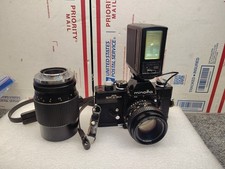  Rare Black : Near Mint Minolta SRT 101  SRT 201  Film Camera MC 50mm F/1.4