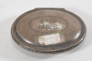 O75D28 Silber 800 Jugendstil Dose um 1900