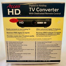 Access HD DTA1050 Digital To Analog TV Converter Box with Remote Control NEW