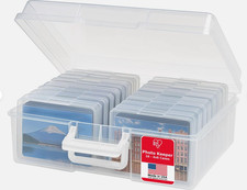 4x6 Photo Storage Box with 16 Inner Cases Clear Craft Organizer - NEW