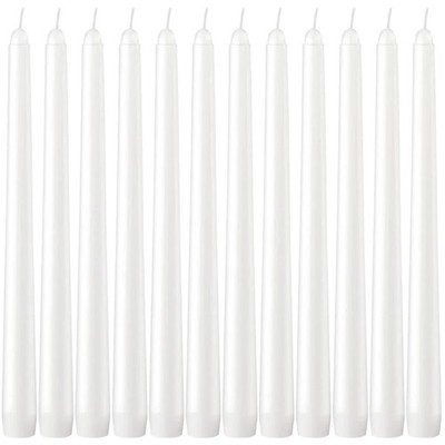 Dripless Taper Candles - Unscented White Candles Bulk Candle Sticks Long Burning