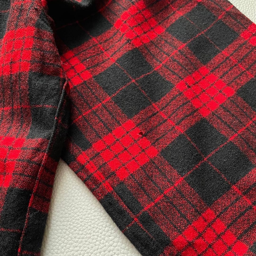 50s Pendleton Wool Check Tailored Jacket Red/Blac… - image 10