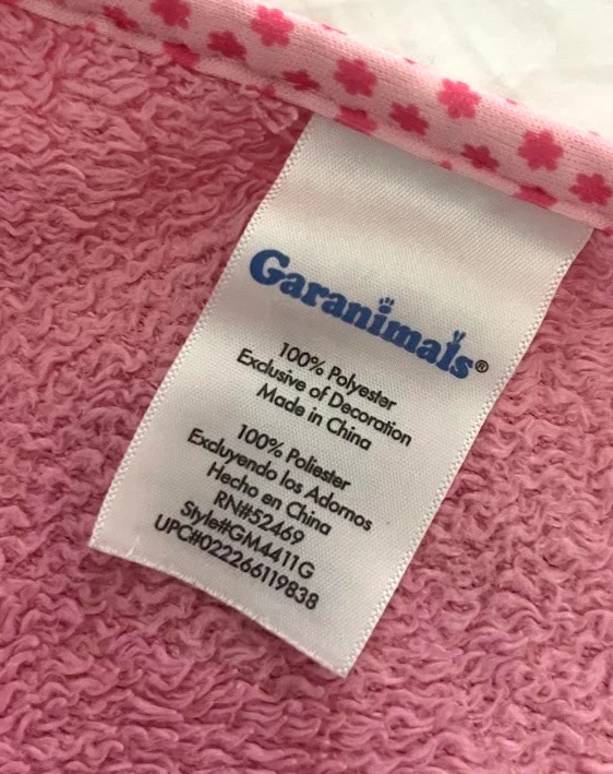 Garanimals Pink Monkey Baby Blanket Fleece Leaf Bird Security Walmart Lovey Girl - Image 3 of 3