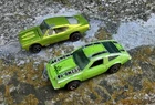 Hot Wheels Redlines Lot Custom Barracuda Antifreeze & Chevy Monza 2+2 Alt Green