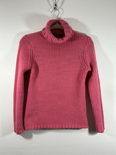 Women's Gap Pink Cardigan Sweater Cowl Neck Chunky Knit  Made Small  M