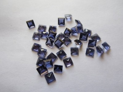 Natural Iolite Square Faceted Cut 5mm To 6mm Loose Gemstone