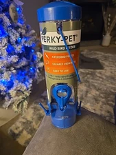 Perky Pet Wild Bird Feeder 2-In-1  Blue New
