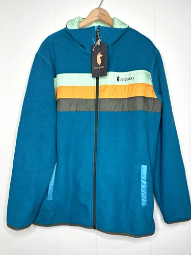 NWT Cotopaxi Mens Blue Green Colorblock Full Zip Fleece Size XXL video thumbnail