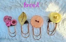 Handmade Button Rosegold Wire Wrapped Bookmarks (4)