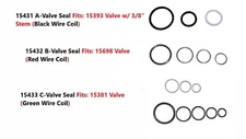 Meyer Snow Plow E Series Pump  A, B & C Valve Seal Kits, 15431, 15432, 15433