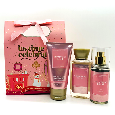 Bath & Body Works CHAMPAGNE TOAST Shower Gel, Cream & Mist Boxed
