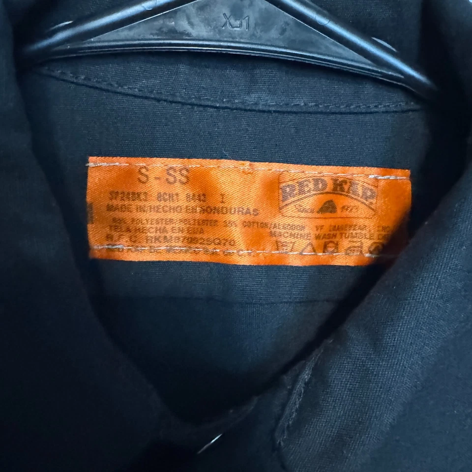 Social Distortion Work Shirt Mens Small Black Punk Rock Red Kap Button Up Garage - image 4 of 4