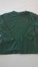 POLO RAPLH LAUREN BOYS green LONG SLEEVE SHIRT RED PONY LOGO SEE DESCR