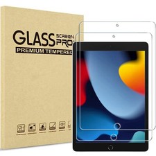 2 Pack Tempered Glass Screen Protector For iPad 10.2" 9th 8th 7th Generation
