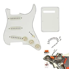 Off White Loaded Pickguard Alnico 5 SSS Pickup Capacitor 250k Pots for Strat ST