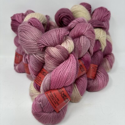 10 Skeins Alchemy Lone Star Yarn In Rosita Pink Cream Wool & Mohair 140 yds each