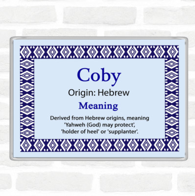 Coby Namensbedeutung Jumbo Kühlschrankmagnet blau