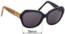 SFx Replacement Sunglass Lenses Fits Tory Burch Ty7071 - 58mm Wide