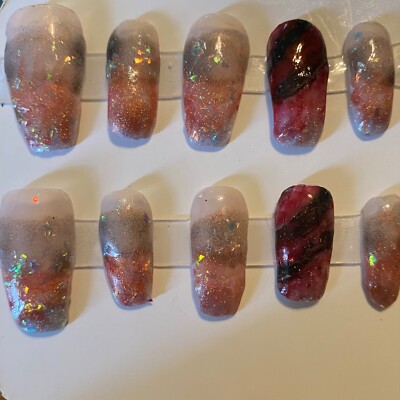 press on nails short square custom design 