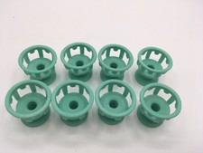 8 Vtg Clairol Lock n Roll Replacement Hot Curlers Rollers Spoolies Green Aqua