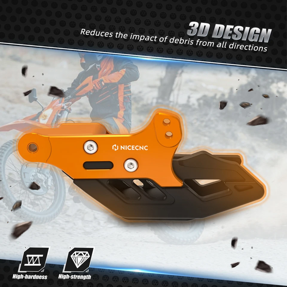 Protector de guía de cadena trasera para KTM 390/250 Adventure 2020-2021 aluminio Foto 4 de 4