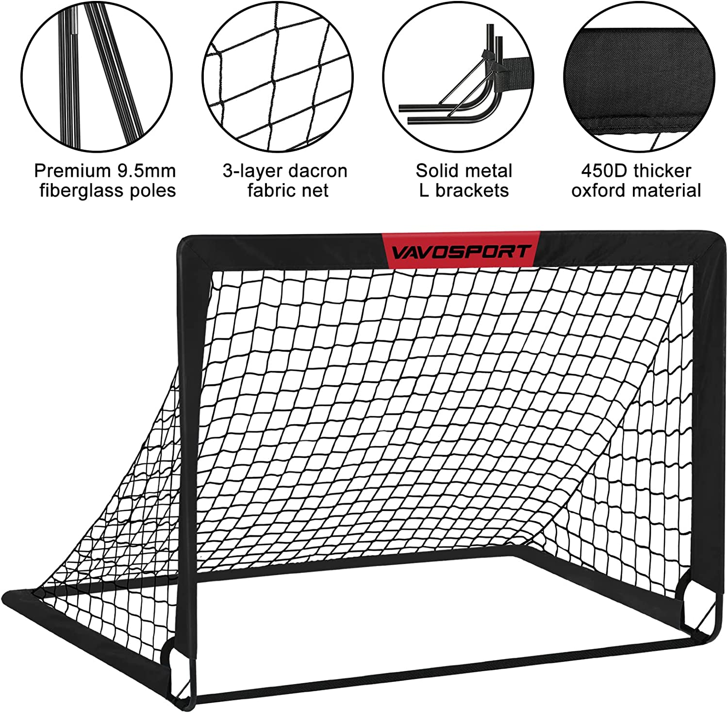 Kids Soccer Goals for Backyard Set 2 of 4' X 3' Portable Soccer Goal Training 711181883190 eBay