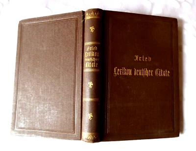 Lexikon deutscher Zitate, Alfred Hermann Fried, Philipp Reclam jun. 1888 - Bild 1 von 2