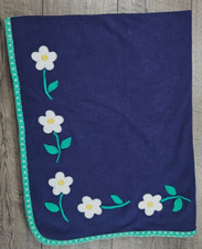 Baby Girl Vintage Gymboree Spectator Blue Green Daisy Flower Blanket