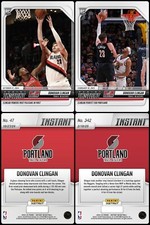 (2) 2024-25 Panini Instant Donovan Clingan ROOKIE CARDS SP Blazers #47 & #342 RC