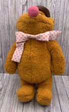 Vintage Fisher Price 851 Muppets Baby Fozzie Bear Stuffed Animal Plush Toy 14  