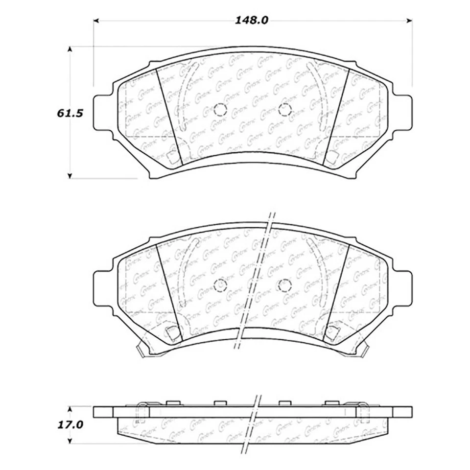 Juego de 2 pastillas de freno y zapatas de freno delanteras + traseras de cerámica para Chevrolet Venture 1997 Foto 4 de 4