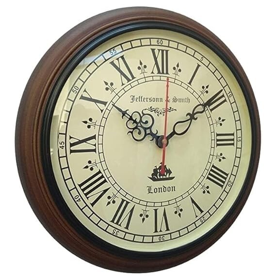 Wooden Wall Clock Style Art Unique Decorative for Home