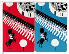 Two Single Vintage ID Named Horses, "Grenadier", Playing Card HP 8-11 A,B